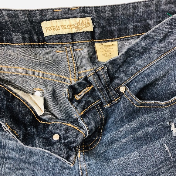 Blue Jeans Bootcut distressed shredded cotton jean - Picture 7 of 8